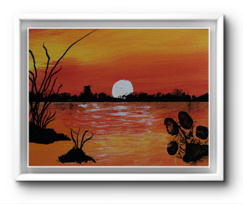 CHASING THE SUNSET 8X10 CANVAS BOARD ORIGINAL
