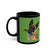 Monkey’s Gnome Art Mug (Green Edition) – Ceramic Coffee Cup with Monkey’s Painting & Portrait, Unique Dog Lover Gift, Artistic Animal Mug, Fun Drinkware, Colorful Kitchen Decor, Monkey Artwork