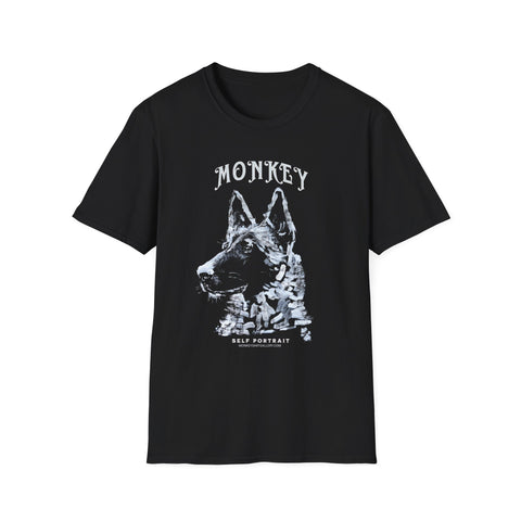 Monkey Self-Portrait Unisex Softstyle T-Shirt, Unique Graphic Tee, Animal Lover Gift, Casual Wear, Streetwear Style