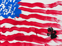 AMERICAN FLAG 12X16 CANVAS BOARD ORIGINAL