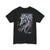 Fancy Horse Art Black T-Shirt – Unisex Heavy Cotton Tee with Monkey’s Painting, Unique Graphic Shirt, Animal Lover Gift, Artistic Casual Wear, Monkey Artwork