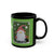 Monkey’s Gnome Art Mug (Green Edition) – Ceramic Coffee Cup with Monkey’s Painting & Portrait, Unique Dog Lover Gift, Artistic Animal Mug, Fun Drinkware, Colorful Kitchen Decor, Monkey Artwork