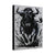 11X14 RAGING BULL CANVAS REPLICA