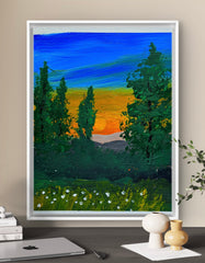 SUNSET SERENADE 8X10 ORIGINAL CANVAS BOARD
