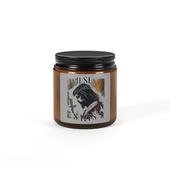Faith-Inspired Scented Soy Candle - Jesus Design, Spiritual Gift, Home Decor, Relaxation, Self-Care