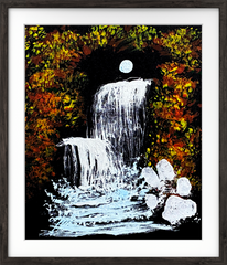 MOON FALLS 8X10 ORIGINAL CANVAS BOARD