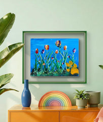 PRETTY TULIPS 8X10 CANVAS BOARD ORIGINAL