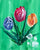 TULIPS TRIO 4-21 8X10 ORIGINAL CANVAS BOARD