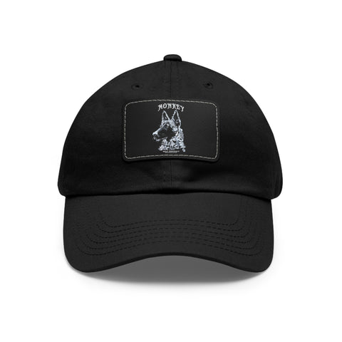 Monkeys Portrait Stylish Dad Hat with Leather Patch, Perfect Gift for Dog Lovers, Casual Wear, Outdoor Activities, Unique Accessory