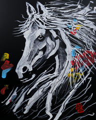 FANCY HORSE 8X10 REPLICA CARD