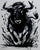 RAGING BULL 30X40 ORIGINAL CANVAS