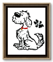 SCRUFFY MUTT 11X14 CANVAS BOARD ORIGINAL