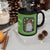 Monkey’s Gnome Art Mug (Green Edition) – Ceramic Coffee Cup with Monkey’s Painting & Portrait, Unique Dog Lover Gift, Artistic Animal Mug, Fun Drinkware, Colorful Kitchen Decor, Monkey Artwork