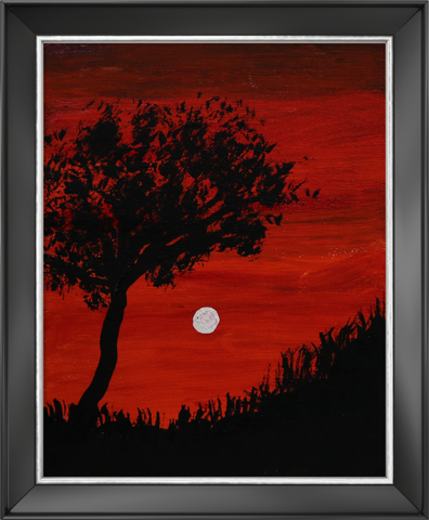 RED HOUR SUNSET 8X10 CANVAS BOARD ORIGINAL