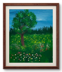 SPRING TREE 8X10 ORIGINAL CANVAS BOARD