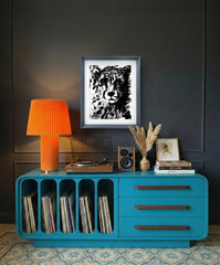 CHEETAH 11X14 CANVAS BOARD ORIGINAL