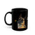 Bald Eagle Art Mug – Black Ceramic Coffee Cup with Monkey’s Painting & Portrait, Artistic Animal Mug, Unique Drinkware, Pet Lover Gift, Colorful Kitchen Decor, Monkey Artwork
