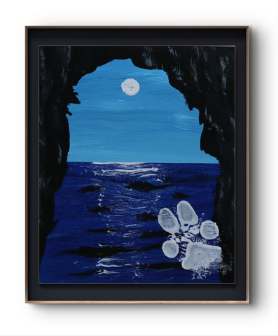 PORTAL TO THE MOON 8X10 CANVAS BOARD ORIGINAL