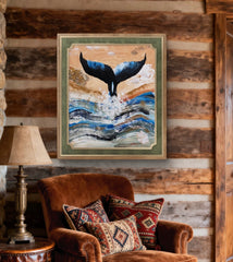 THE FLUKE DIVE 20X24 ORIGINAL STRETCHED CANVAS