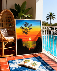 DYNAMIC SUNSET 8X10 ORIGINAL CANVAS BOARD