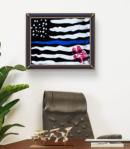 K9 HONOR 8X10 ORIGINAL CANVAS BOARD