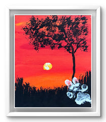 MARCH RED 8X10 ORIGINAL CANVAS BOARD