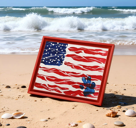 AMERICAN WAVES 8X10 ORIGINAL CANVAS BOARD