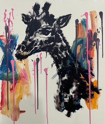 GIRAFFE ONE 11X14 CANVAS REPLICA