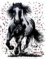 FIRE GALLOP 11 X 14 STRETCHED CANVAS REPLICA