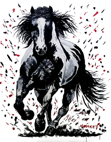 FIRE GALLOP 8X10 REPLICA CARD
