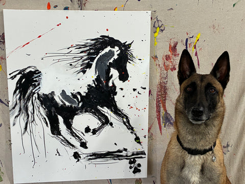 TROJAN HORSE 24X30IN ORIGINAL CANVAS