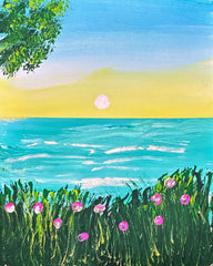 HAPPY PAINTING 8X10 ORIGINAL CANVAS BOARD