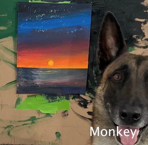 NIGHT SUNSET 8X10 ORIGINAL CANVAS BOARD