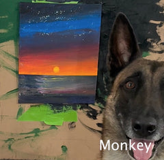 NIGHT SUNSET 8X10 ORIGINAL CANVAS BOARD