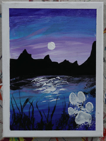 HAIRY SPOOKY ORIGINAL 9X12 STRETCHED CANVAS