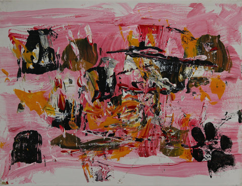 MONKEY LOCO ABSTRACT 11X14 STRETCHED CANVAS ORIGINAL