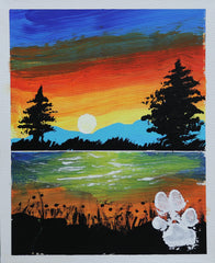 June Sunset 11X14 Original Canvas Board