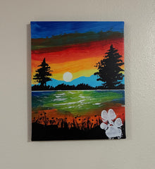June Sunset 11X14 REPLICA ON CANVAS