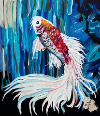 MASTER PIECE KOI 11X14 CANVAS REPLICA
