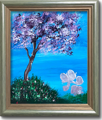 PINK MAGIC 8X10 ORIGINAL CANVAS BOARD