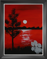 RED VELVET SKY 9X12 STRETCHED CANVAS ORIGINAL