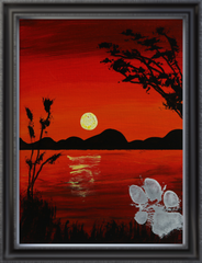 RIVER OF RED 9X12 STRETCHED CANVAS ORIGINAL