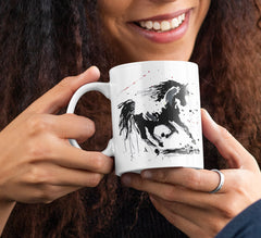 Monkey the Trojan Horse Painting,Artistic Animal Mug, Unique Coffee Cup, Pet Lover Gift, Fun Drinkware, Colorful Kitchen Decor, Monkey Artwork