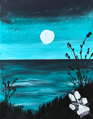 TEAL SKIES 11X14 ANVAS ORIGINAL