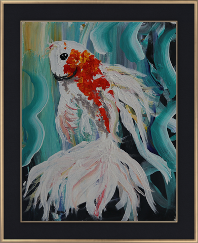 THE KOI 11X14 STRETCHED CANVAS ORIGINAL