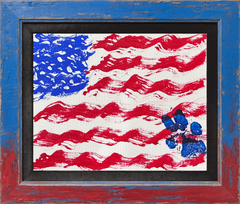 US FLAG #1 8X10 CANVAS BOARD ORIGINAL