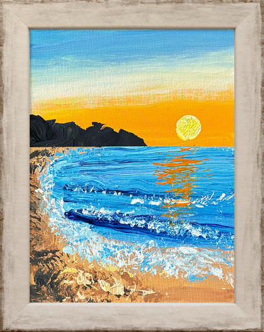 OCEAN SIDE 5X7 ORIGINAL CANVAS BOARD