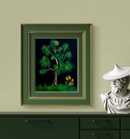 MARCH HAPPY TREE 11X14 ORIGINAL STRETCHED CANVAS
