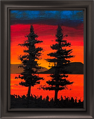 MIRACLE PINES 5X7 ORIGINAL CANVAS BOARD