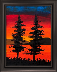 MIRACLE PINES 5X7 ORIGINAL CANVAS BOARD